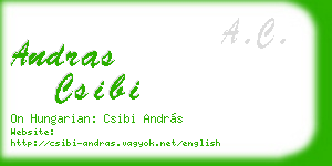 andras csibi business card
